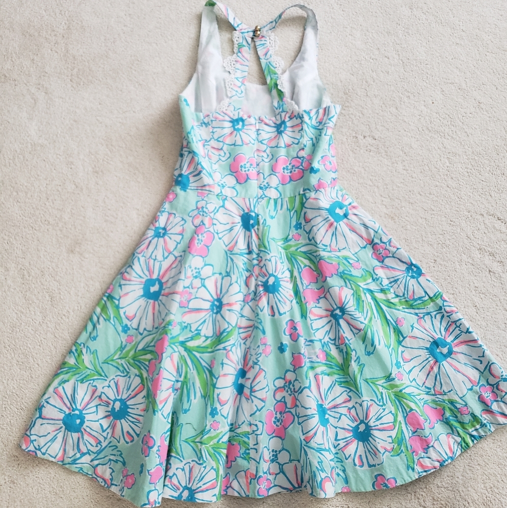 Lilly Pulitzer Zo Dress in Sandbar Blu Splish Splash sz2 - Picture 10 of 13